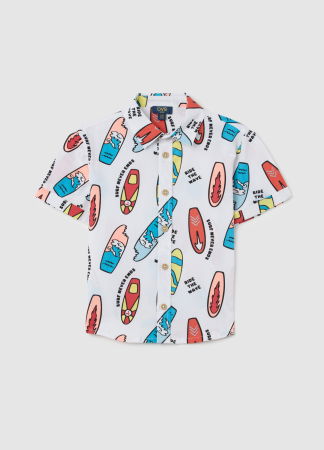 МАЛЬЧИКИ - Рубашка С Коротким Рукавом Для Мальчиков Многоцветная 3-10 Лет