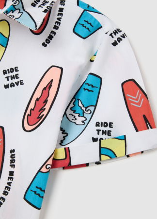 МАЛЬЧИКИ - Рубашка С Коротким Рукавом Для Мальчиков Многоцветная 3-10 Лет