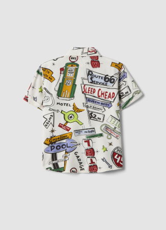 BAIETI - Camasa Maneca Scurta Multicolour Baieti 3-10 Ani