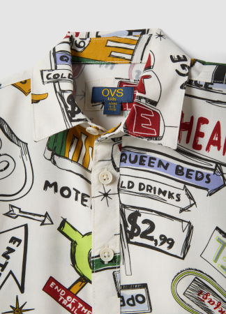 BAIETI - Camasa Maneca Scurta Multicolour Baieti 3-10 Ani