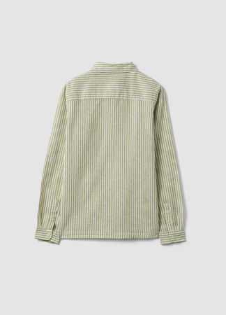 МАЛЬЧИКИ - Рубашка С Коротким Рукавом Для Мальчиков White-Striped Green 10-15 Лет