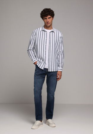 МУЖЧИНЫ - Мужская Рубашка Голубая Regular