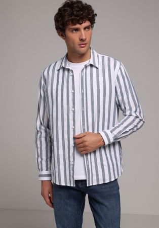 МУЖЧИНЫ - Мужская Рубашка Голубая Regular