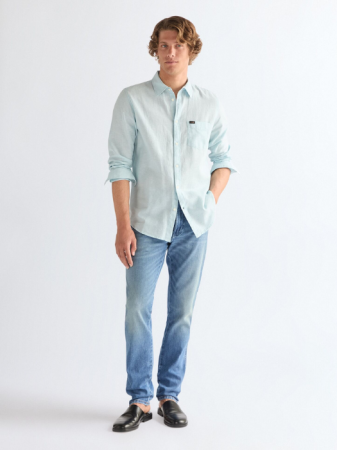 МУЖЧИНЫ - Мужская Рубашка Голубая Regular