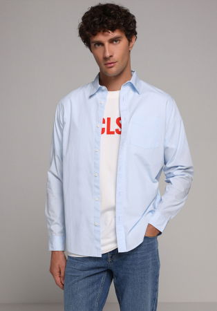 МУЖЧИНЫ - Мужская Рубашка Голубая Regular