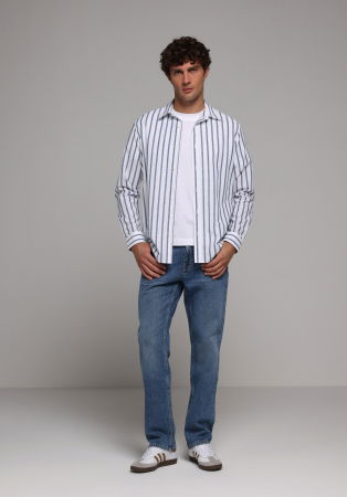 МУЖЧИНЫ - Мужская Рубашка Голубая Regular