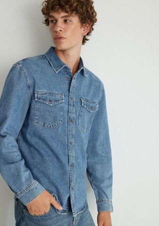 Camasi - Camasa Mid Blue Slim Barbati