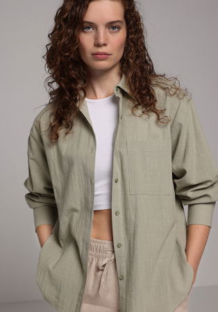 ЖЕНЩИНЫ - Женская Рубашка Хаки 