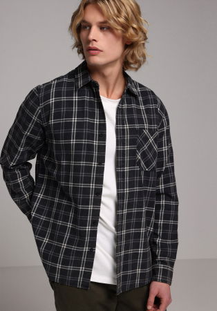 МУЖЧИНЫ - Мужская Рубашка Чёрная 