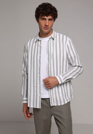 МУЖЧИНЫ - Мужская Рубашка Зелёная Regular