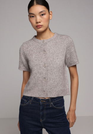 Pulovere si Cardigane - Cardigan Bej Femei