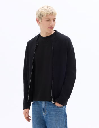 BARBATI - Cardigan Negru Regular Barbati