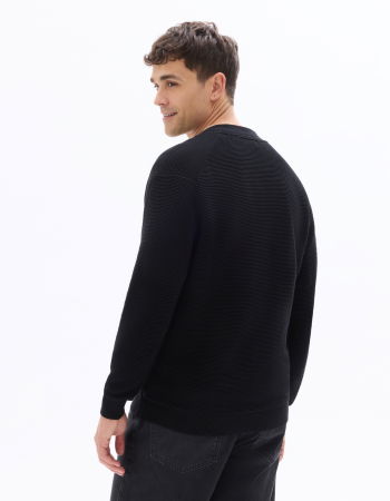 BARBATI - Cardigan Negru Regular Barbati
