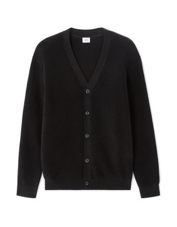 BARBATI - Cardigan Negru Regular Barbati