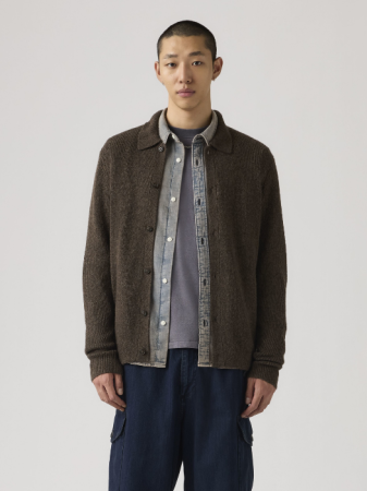 BARBATI - Cardigan Negru Regular Barbati