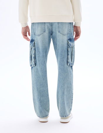 Celio Blugi Albastri Bottom Cargo Barbati [2]