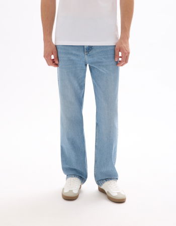 JEANS - Celio Blugi Albastri Bottom Loose Barbati