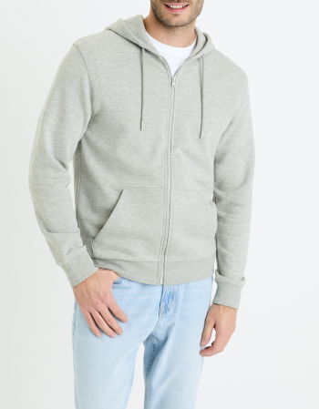 Толстовки - Celio Мужской Свитшот Светло-Серый Regular