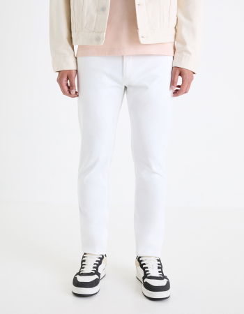 Pantaloni - Celio Pantaloni Albi Slim Barbati