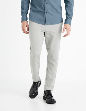 BARBATI - Celio Pantaloni Gri Deschis Slim Barbati