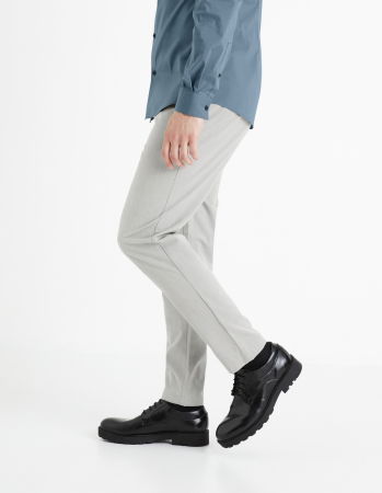 BARBATI - Celio Pantaloni Gri Deschis Slim Barbati