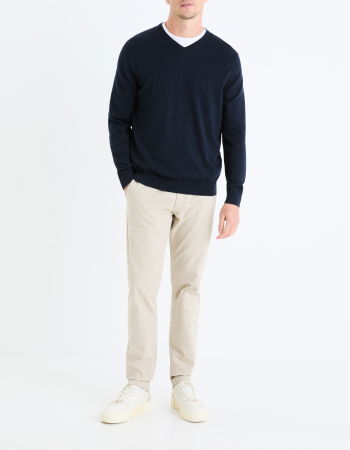 Свитера и Кардиганы - Celio Мужской Свитер Темно-Синий Regular