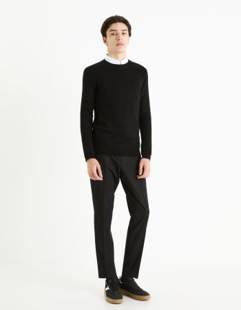 Pulovere si Cardigane - Celio Pulover Negru Slim Barbati