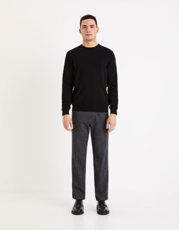 Pulovere si Cardigane - Celio Pulover Negru Regular Barbati