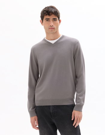 BARBATI - Celio Pulover Gri Deschis Regular Barbati