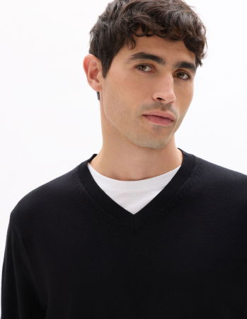 BARBATI - Celio Pulover Negru Regular Barbati