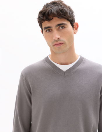 BARBATI - Celio Pulover Gri Deschis Regular Barbati