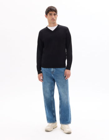 BARBATI - Celio Pulover Negru Regular Barbati