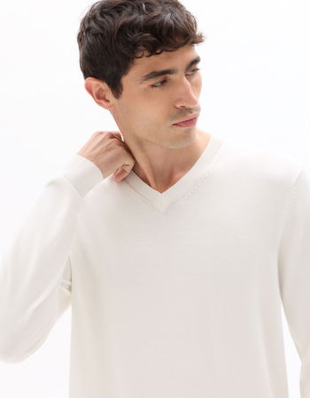 BARBATI - Celio Pulover Alb Regular Barbati