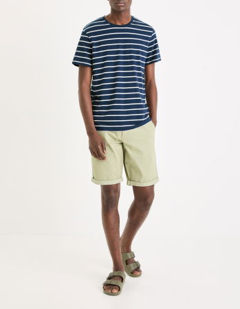 Футболки и Поло - Celio Мужская Футболка Темно-Синяя Straight