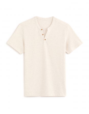 Tricouri si Polo - Celio Tricou Crem Straight Barbati