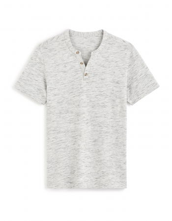 Tricouri si Polo - Celio Tricou Gri Deschis Straight Barbati