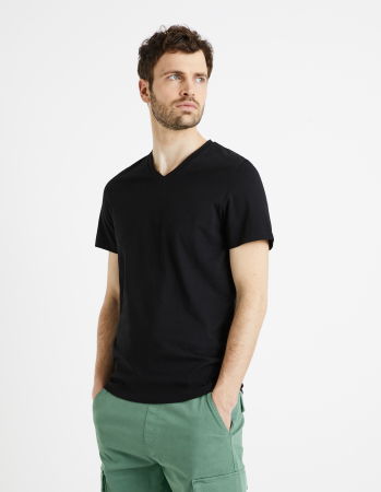 Tricouri si Polo - Celio Tricou Negru Straight Barbati