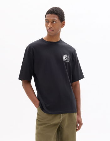 Tricouri si Polo - Celio Tricou Negru Oversize Barbati