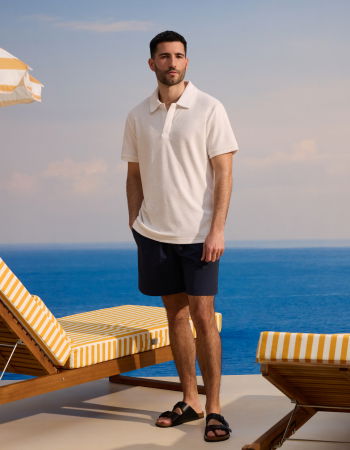 BARBATI - Celio Tricou Polo Alb  Barbati