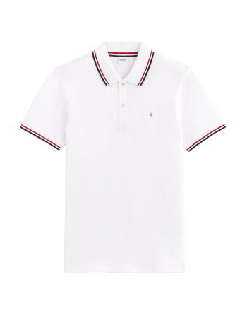 Tricouri si Polo - Celio Tricou Polo Alb Slim Barbati