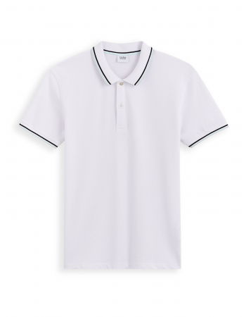 BARBATI - Celio Tricou Polo Alb Slim Barbati