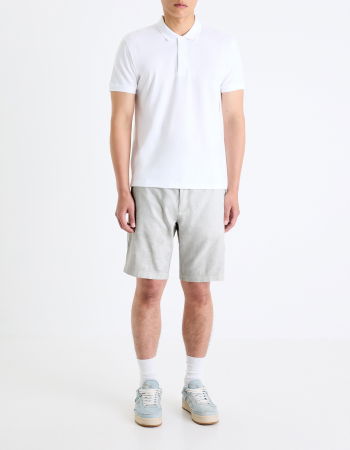 Футболки и Поло - Celio Мужская Футболка-Поло Белая Straight