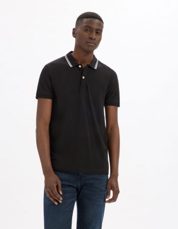Tricouri si Polo - Celio Tricou Polo Negru  Barbati