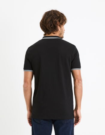 Tricouri si Polo - Celio Tricou Polo Negru Slim Barbati