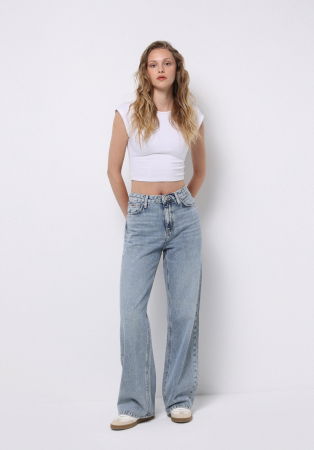 Wide Leg - COLIN'S Blugi Albastri Deschisi 970 BERRY Wide Leg Femei