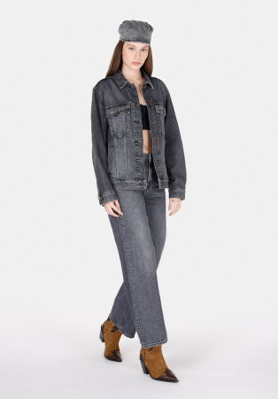 Regular - COLIN'S Blugi Gri Inchis 970 BERRY Wide Leg Femei