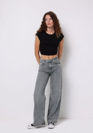 Wide Leg - COLIN'S Blugi Gri Deschis 970 BERRY Wide Leg Femei