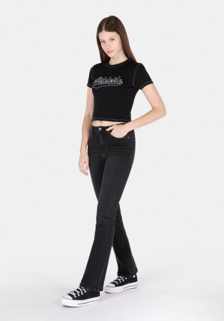 JEANS - COLIN'S Blugi Gri Inchis 797 ADEL Slim Femei