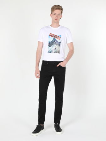 JEANS - COLIN'S Blugi Negri 044 KARL Straight Barbati