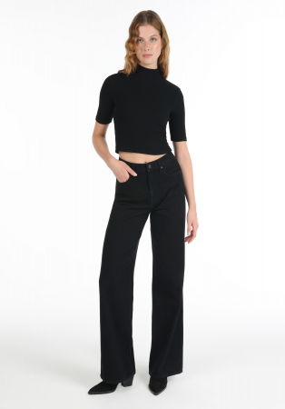 JEANS - COLIN'S Blugi Negri 970 BERRY Regular Femei